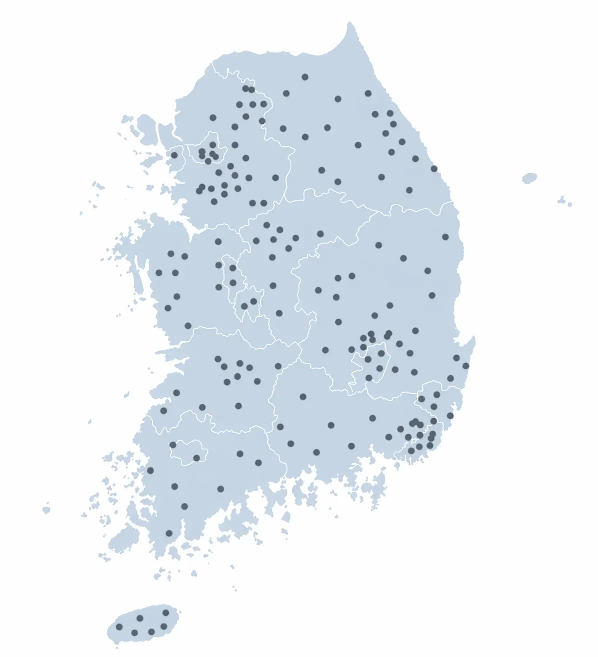 전국 설치 지도