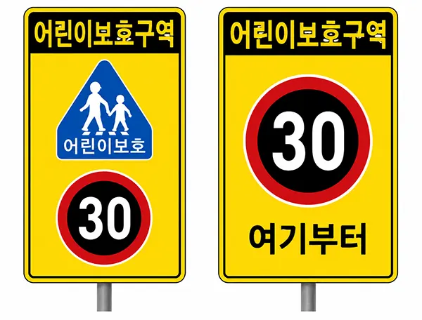 발광형 교통안전표지