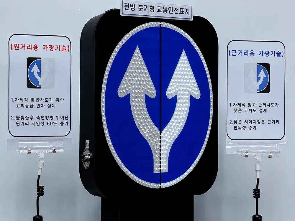 광섬유 경면가공 발광형 표지판